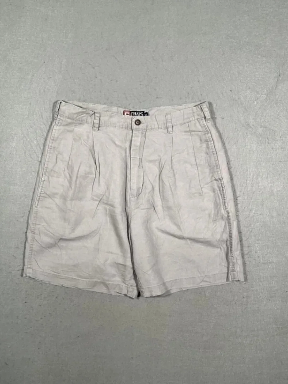Chaps Ralph Lauren Grey Chino Shorts Cotton Casual W32 I8